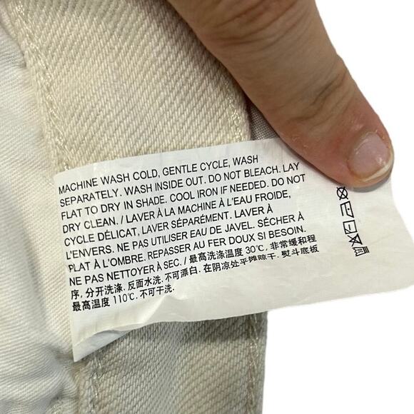 Theory Kick 5 Pocket Flare Jeans NWT Women's Sz 25 Ecru Cotton Retro Neutral - Picture 6 of 6